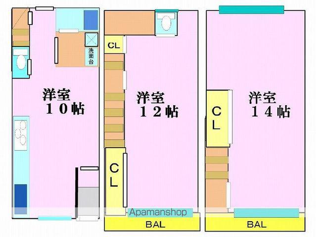大阪メトロ千日前線 南巽駅 徒歩10分 3階建 築50年(2LDK)の間取り写真