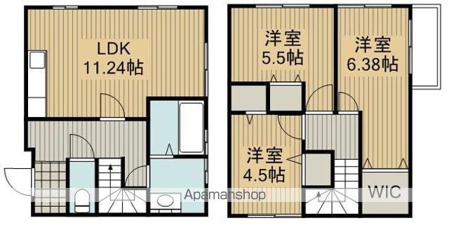北多門町(3LDK/2階)の間取り写真