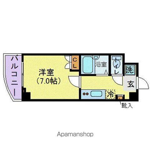 レジデンス富ヶ谷(1K/3階)の間取り写真