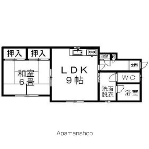 エグチアパート(1LDK/2階)の間取り写真