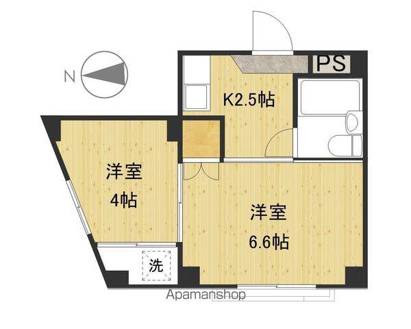 レジデンス多摩川(2K/3階)の間取り写真