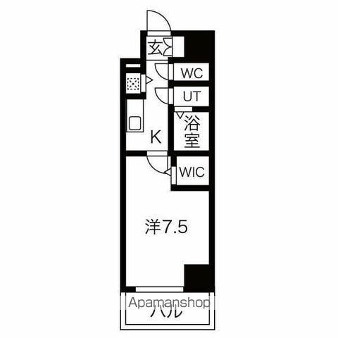 エスリード上前津LIVIA(1K/13階)の間取り写真