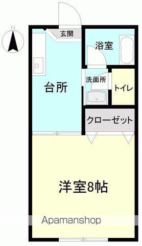 カーサ荒川(1K/1階)の間取り写真