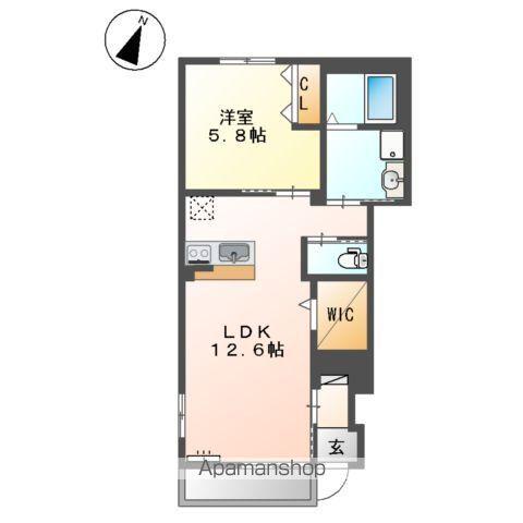 ランドマークレイ(1LDK/1階)の間取り写真