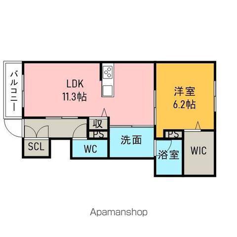 サンライズⅡ(1LDK/1階)の間取り写真