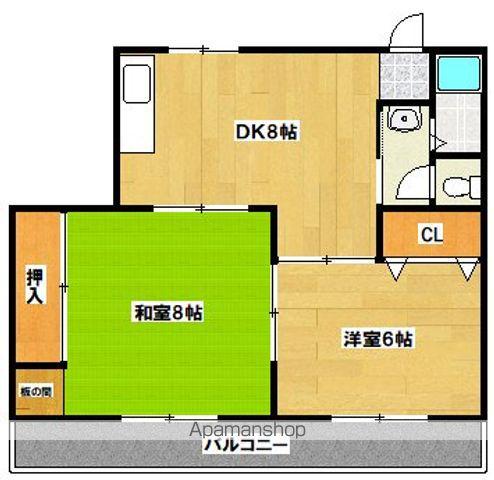 第三もずハイツ(2DK/2階)の間取り写真