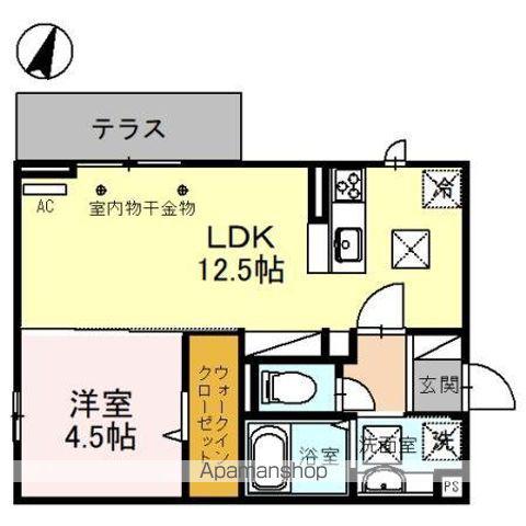 LUCE SOLARE(1LDK/1階)の間取り写真