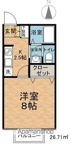 サニーコートTANAKA(1K/1階)の間取り写真