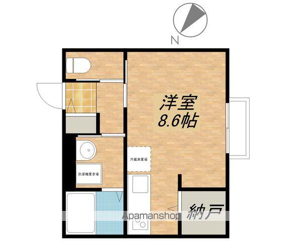 クレセールKⅡ(ワンルーム/1階)の間取り写真