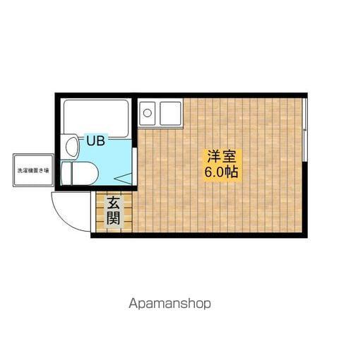 メゾンハレルヤ(ワンルーム/1階)の間取り写真