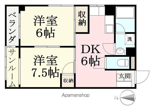 リッチハイム(2DK/2階)の間取り写真