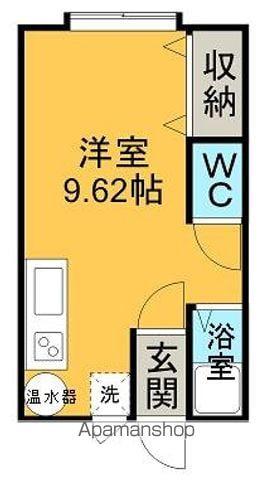 秋山ハイツ1(ワンルーム/2階)の間取り写真