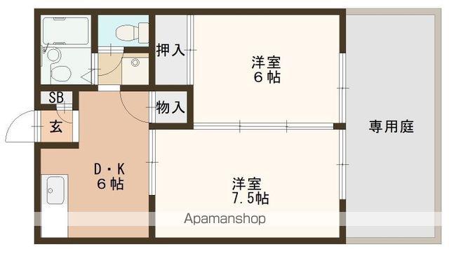 プチメゾン梅原(2DK/2階)の間取り写真