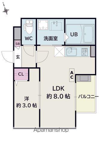 JACK KASUMIGASEKIHIGASHI Ⅰ(1LDK/1階)の間取り写真