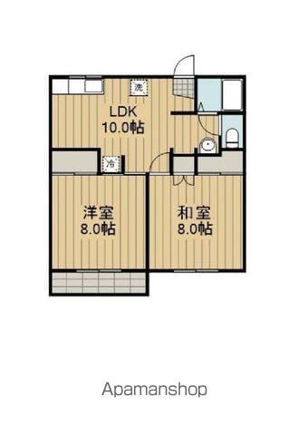 ハイツロイヤルキャッスル(2LDK/1階)の間取り写真