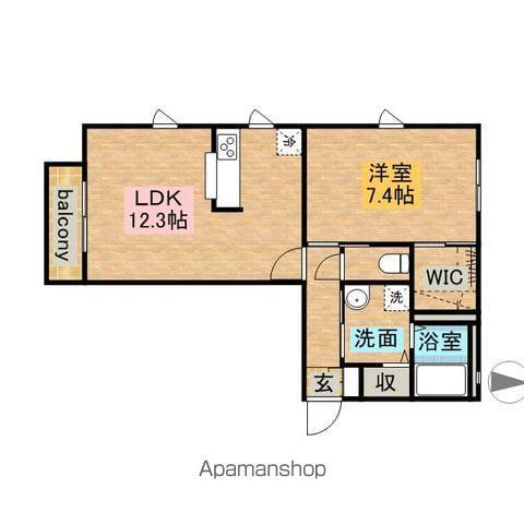 ソラール(1LDK/2階)の間取り写真