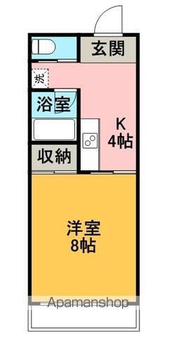 BENEFIT HARIMAYA(1K/2階)の間取り写真