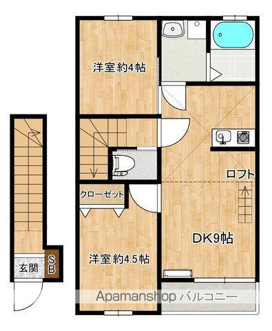フレスカーナ(2DK/2階)の間取り写真
