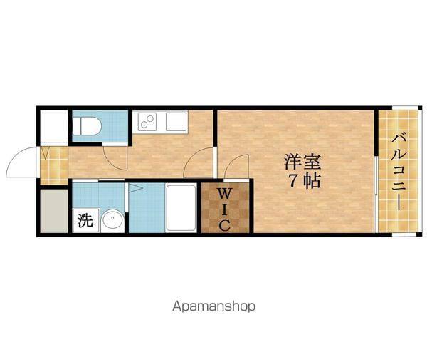 GARDENIA鶴見(1K/7階)の間取り写真