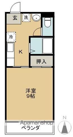 龍上館ハイツ(1K/3階)の間取り写真