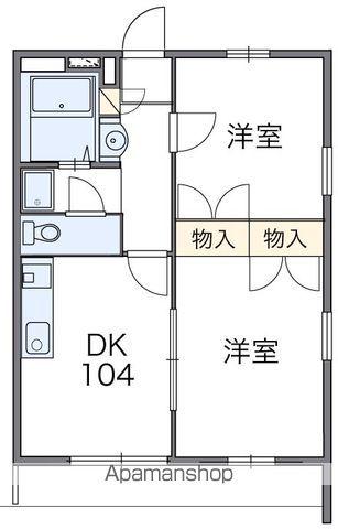 レオパレスドミールA館(2DK/2階)の間取り写真
