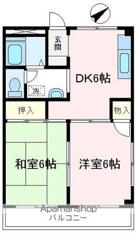 古谷ビル(2DK/2階)の間取り写真