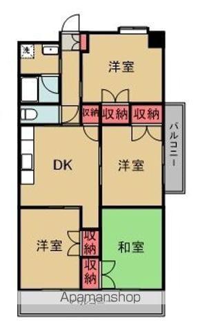 マルイカトレアマンション(4LDK/4階)の間取り写真