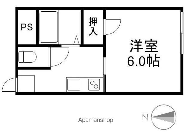 THコーポ(1K/2階)の間取り写真