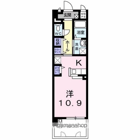 GRACEFUL平成(1K/3階)の間取り写真