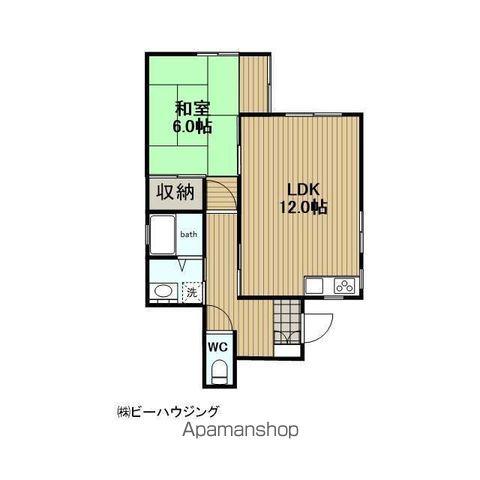 新子安1丁目(1LDK/1階)の間取り写真