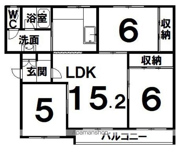 エスポワール(3LDK/3階)の間取り写真
