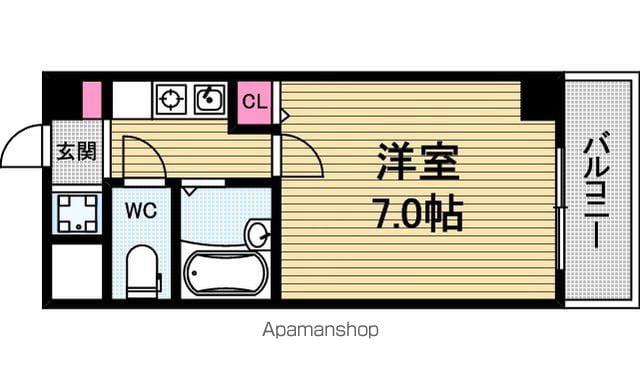 パセオ・カイテ(1K/2階)の間取り写真