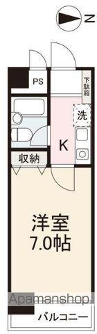 ダイアパレスポートアベニュー高松100(1K/2階)の間取り写真