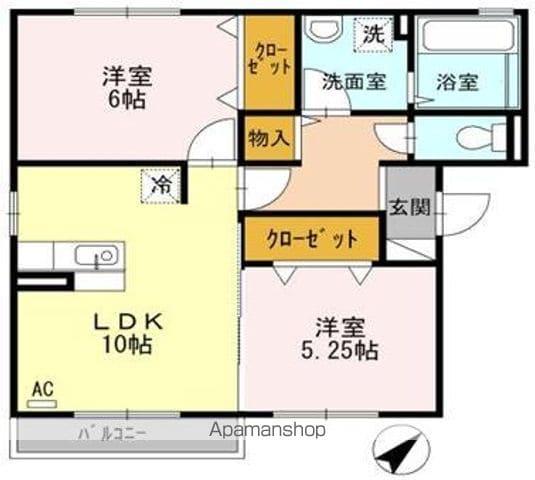 プルミエール(2LDK/2階)の間取り写真