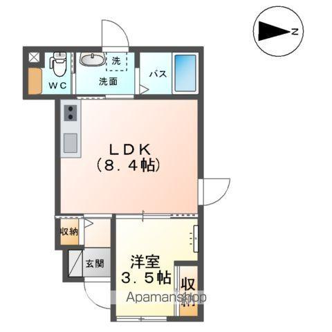 クリザンテーム(1LDK/1階)の間取り写真