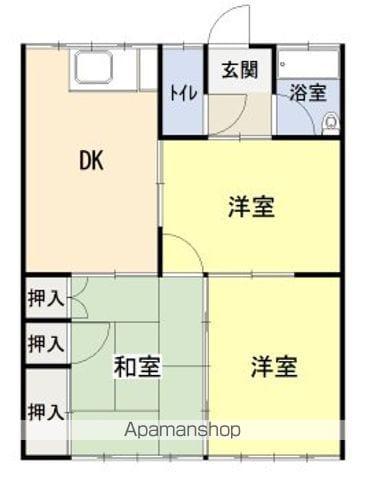 リバーハイツ(3DK/1階)の間取り写真