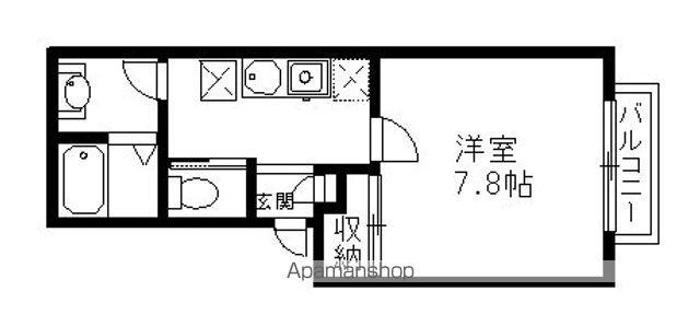 喜多荘(1K/1階)の間取り写真