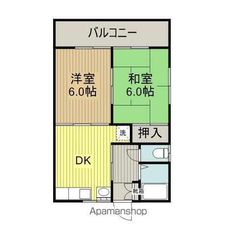 サンハイツヨコオ2(2DK/2階)の間取り写真