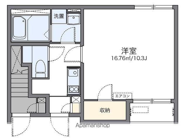 レオネクストヤマキⅡ(1K/1階)の間取り写真