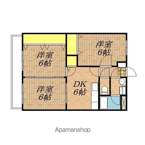 グリーンパークB棟(3DK/1階)の間取り写真