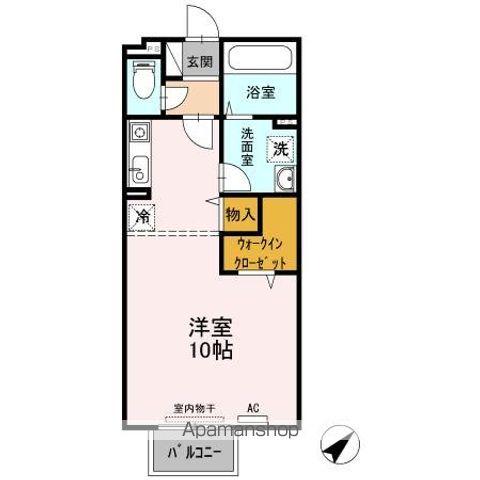 ノール リヴィエール(ワンルーム/2階)の間取り写真