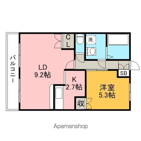 ファインコート北野Ⅰ(1LDK/1階)の間取り写真