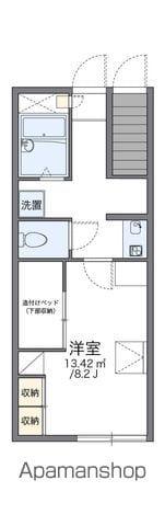 レオパレスフローラ湯築(1K/1階)の間取り写真