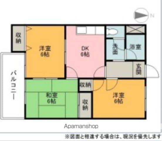 アイケンハイツ(3DK/2階)の間取り写真