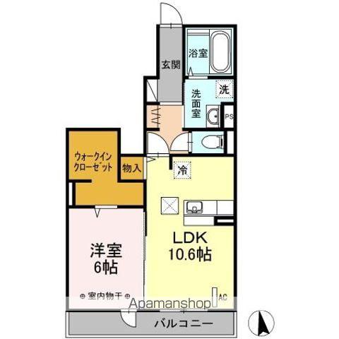 ルイティアⅥ(1LDK/1階)の間取り写真