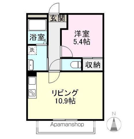 シェルヴェール(1LDK/1階)の間取り写真