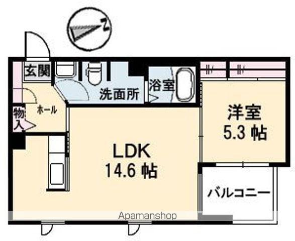 アタケイグレックビル(1LDK/3階)の間取り写真