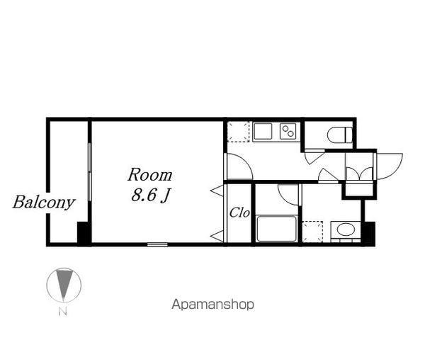 CION NAGOYA MEIEKI(1K/4階)の間取り写真