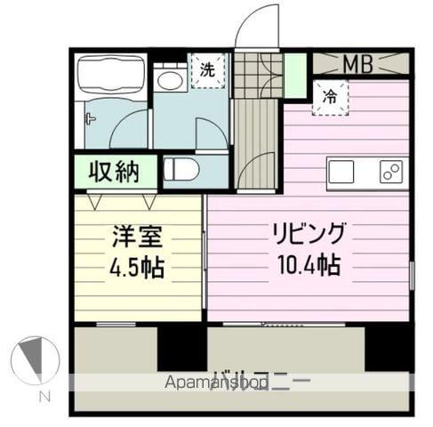 BRANDZ PLUS(1LDK/7階)の間取り写真