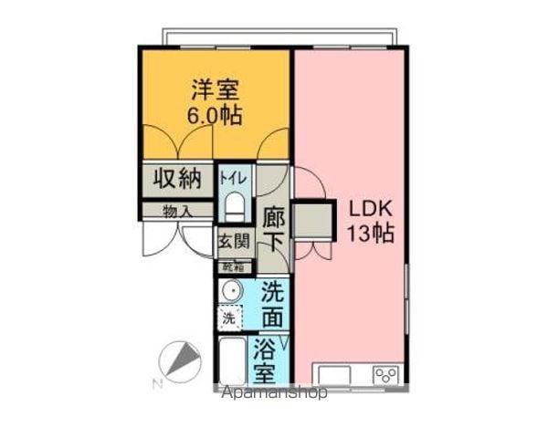 ドリームパーク(1LDK/1階)の間取り写真